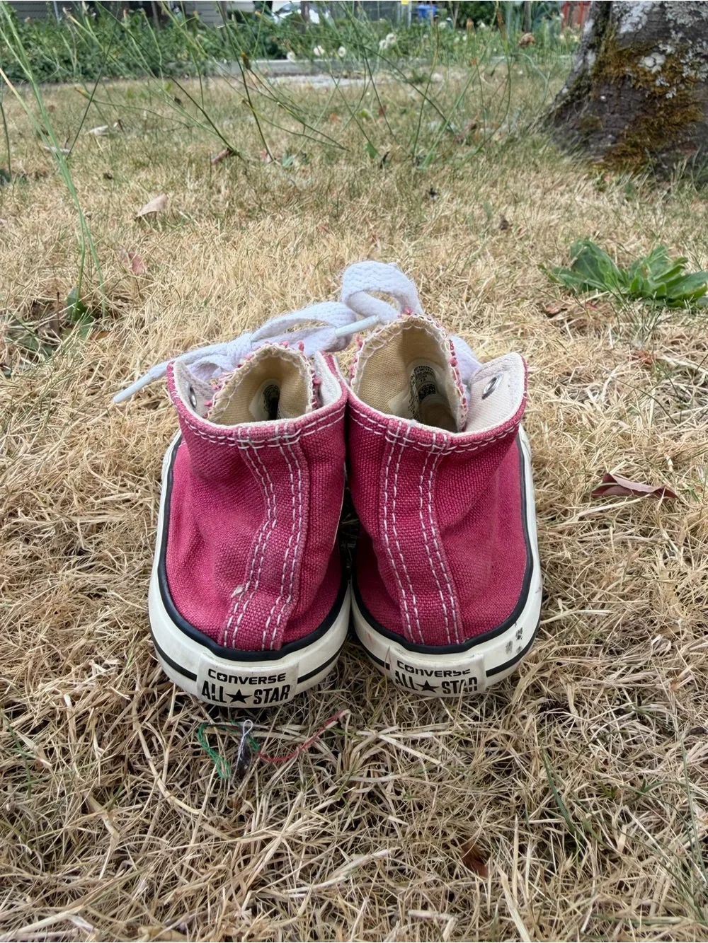 Converse Kids Maroon High-Top Sneakers with White Laces
